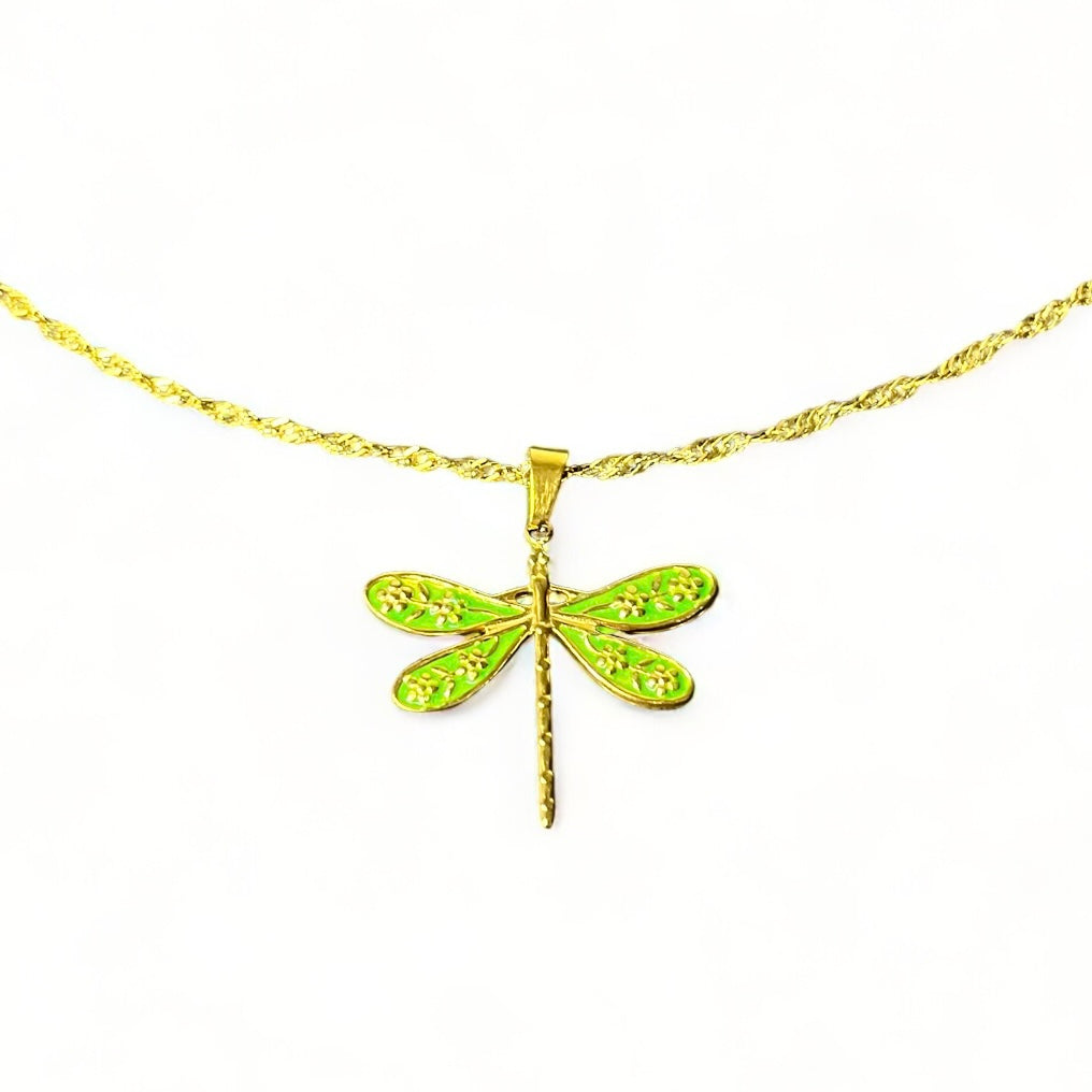 Ketting libelle bedel lichtgroen