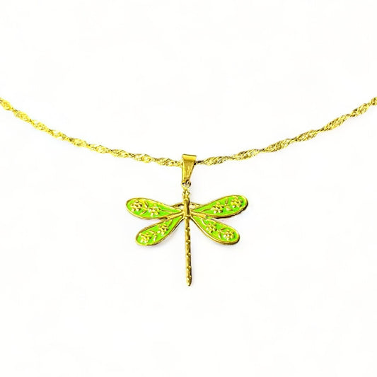 Ketting libelle bedel lichtgroen