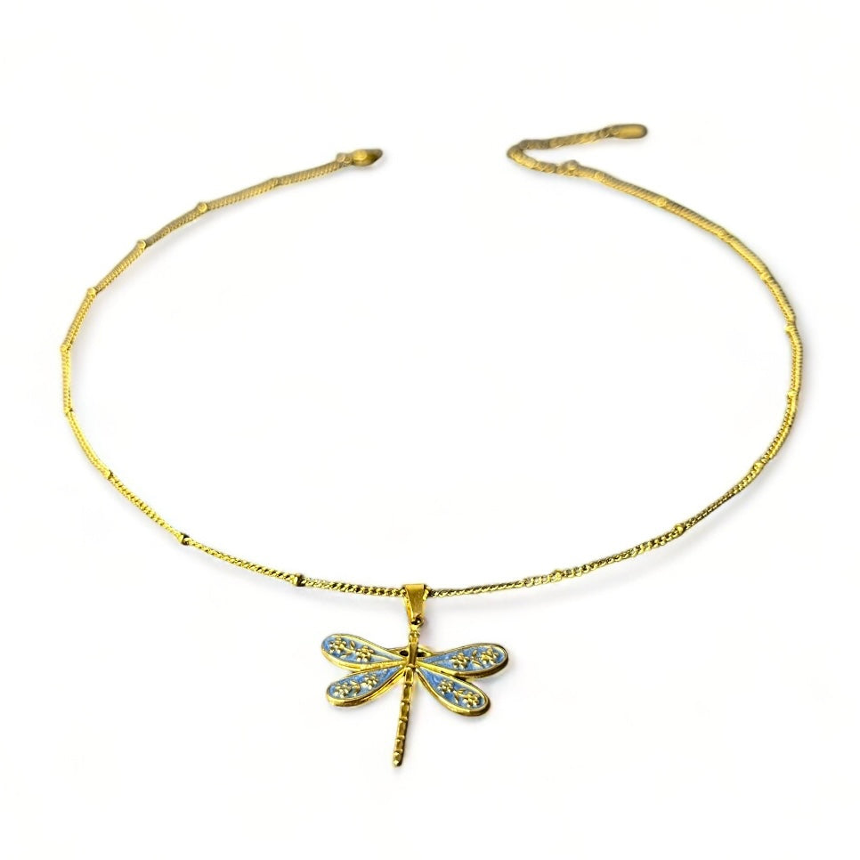 Ketting libelle bedel blauw