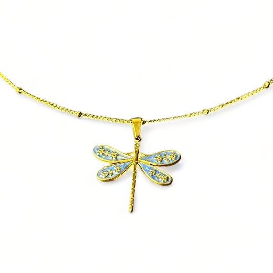 Ketting libelle bedel blauw