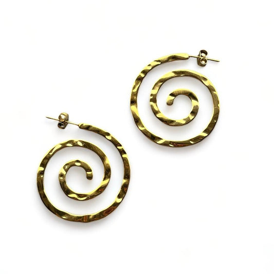 Statement swirl oorbellen