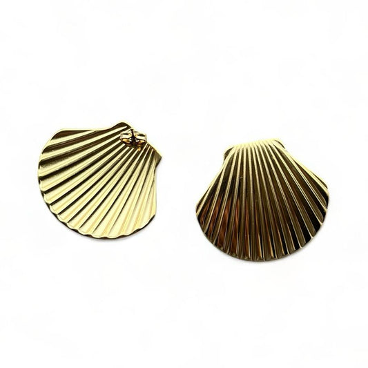 Statement schelp oorbellen