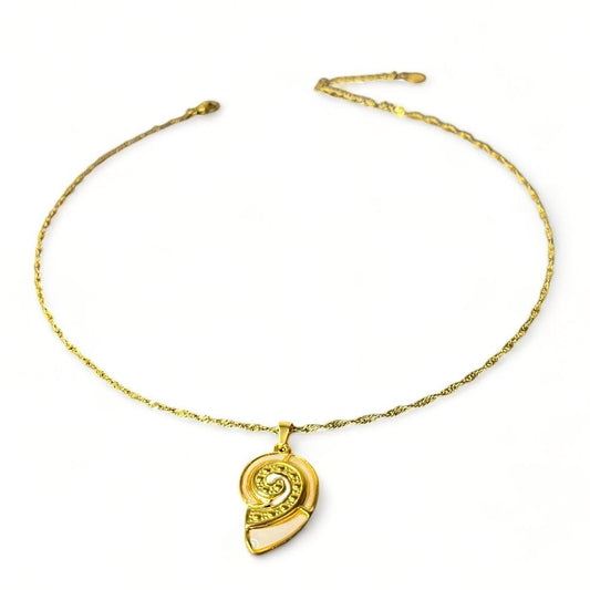 Ketting nautilus bedel beige